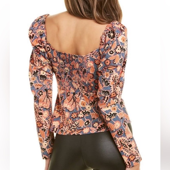 A.L.C chandler Puff Sleeve Floral Top - Picture 2 of 6
